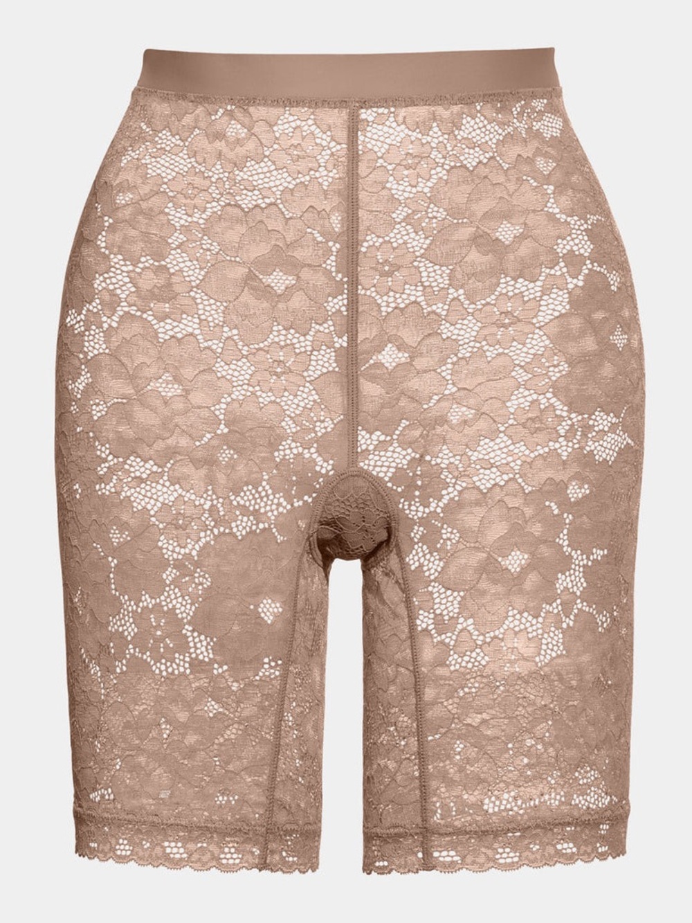 knix Lace High-Waist Shaping Shorts - Beige